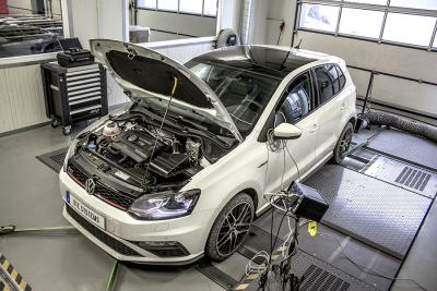 VW Polo GTI on DTE's dynamometer